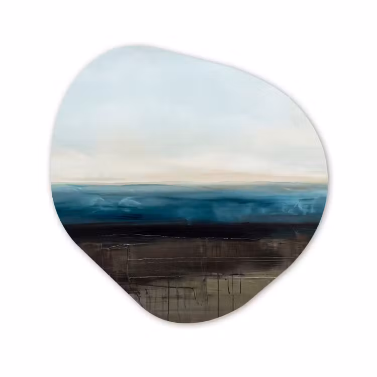 Organische vorm aluminium - Abstract - Landschap - Horizon - Blauw - Modern — 1