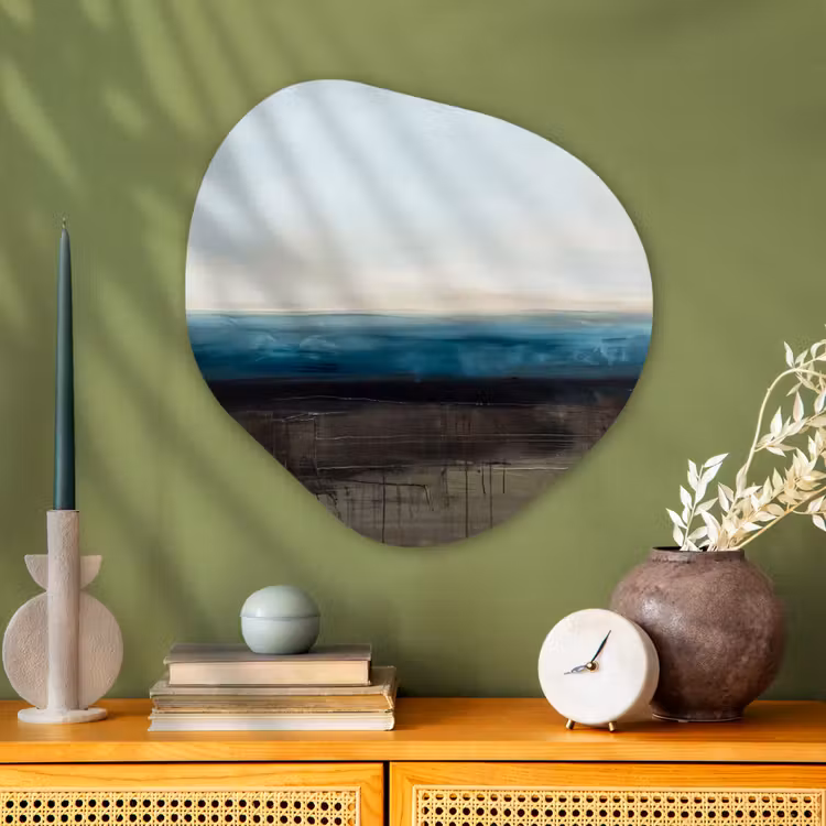 Organische vorm aluminium - Abstract - Landschap - Horizon - Blauw - Modern — 2
