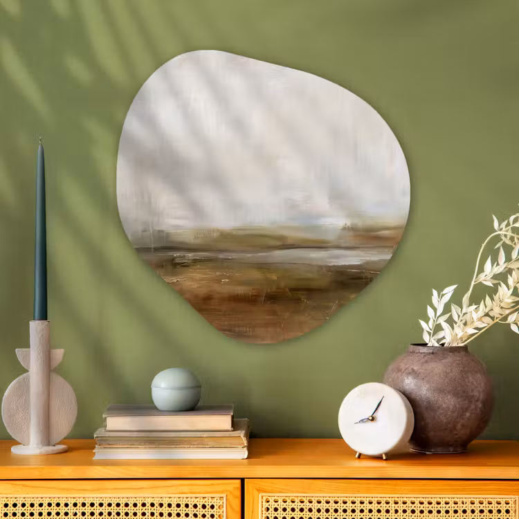 Organische vorm aluminium - Abstract - Landschap - Natuur - Beige - Bruin — 2