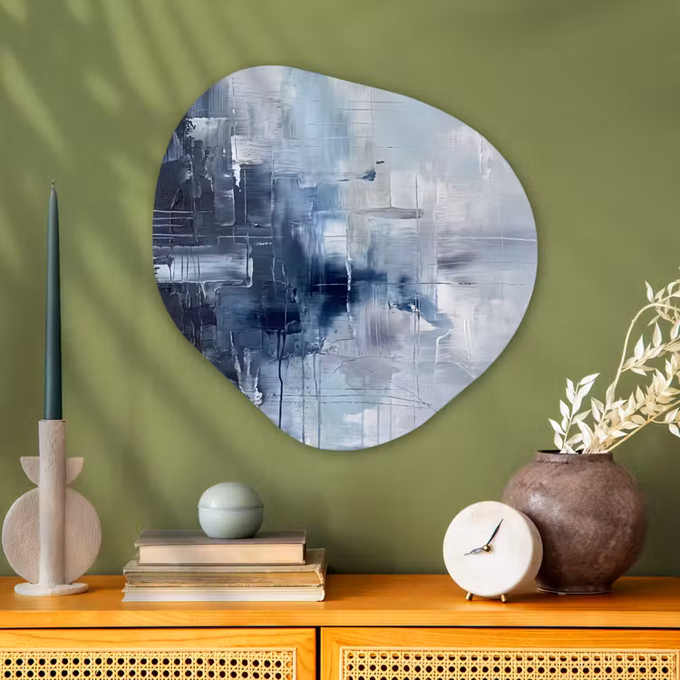 Organische vorm aluminium - Abstract - Textuur - Kunst - Modern - Blauw — 2