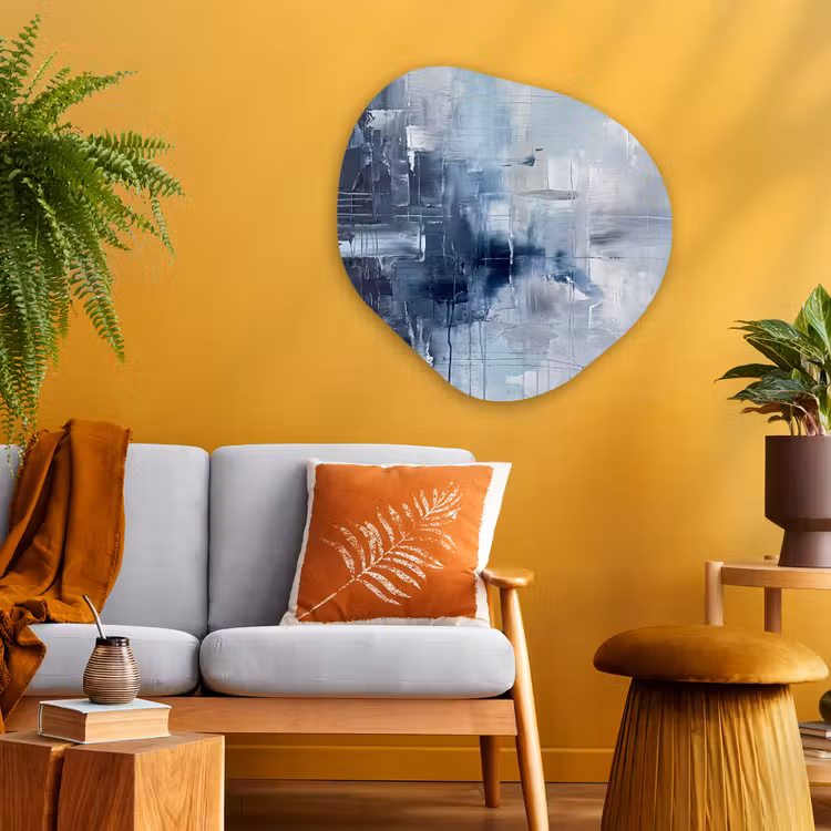 Organische vorm aluminium - Abstract - Textuur - Kunst - Modern - Blauw — 3