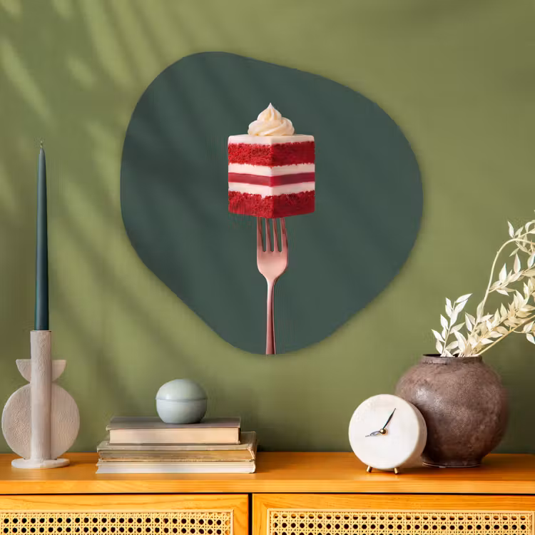 Organische vorm aluminium - Cake - Vork - Rood — 2