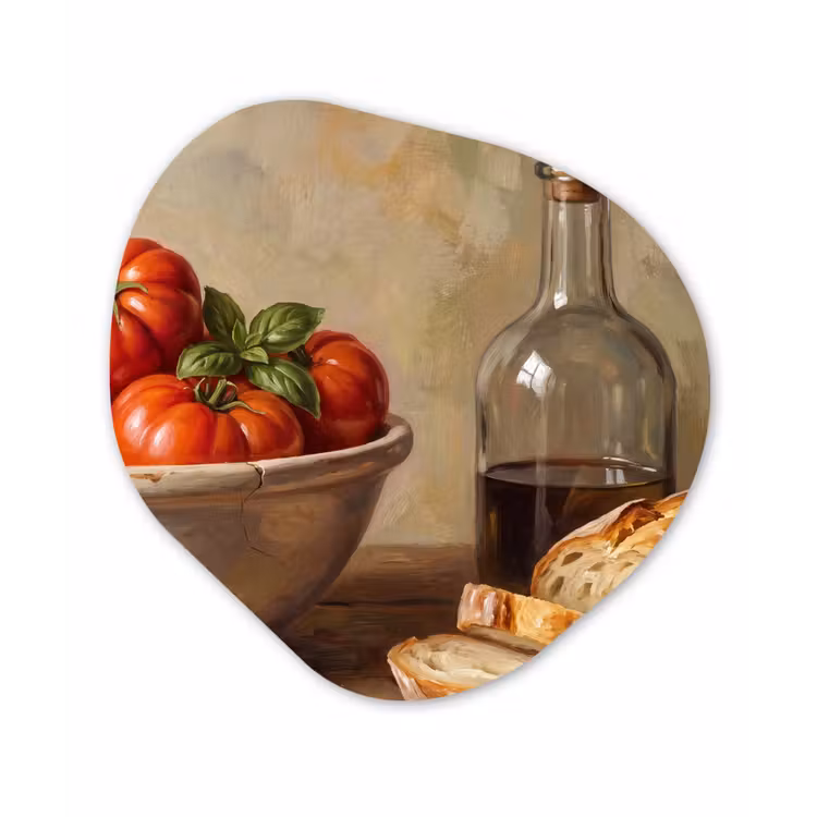 Organisch schilderij - Forex - Tomaten - Kom - Eten — 1