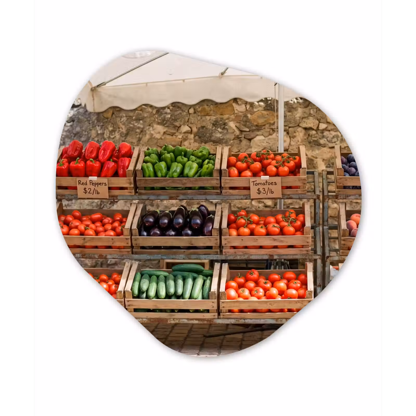 Organische vorm aluminium - Eten - Markt - Vers — 1