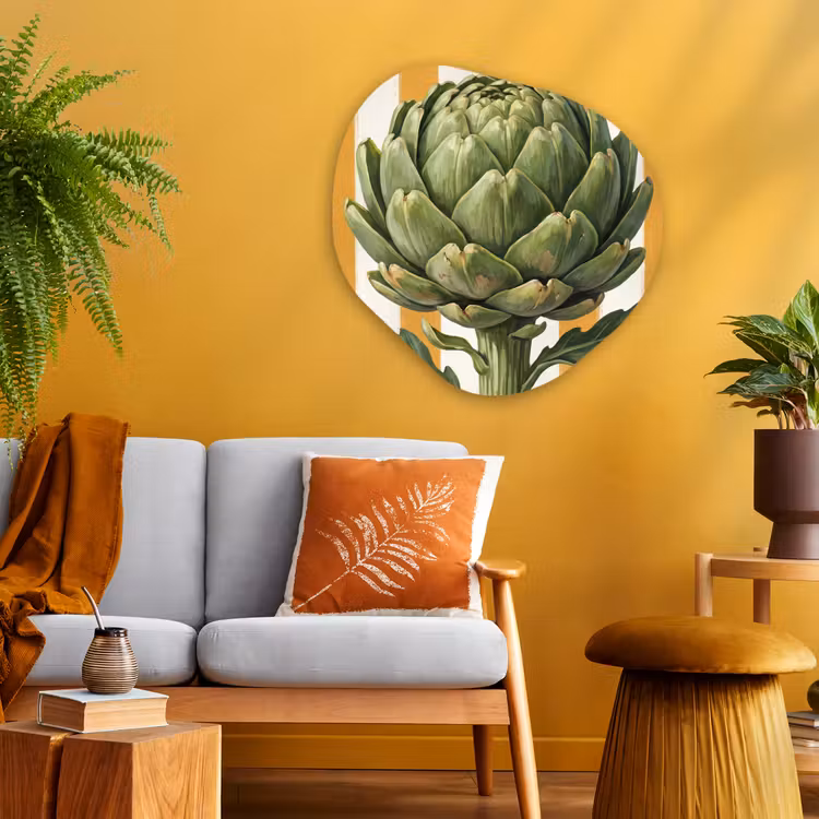 Organisch schilderij - Glas - Artisjok - Modern - Groente — 3