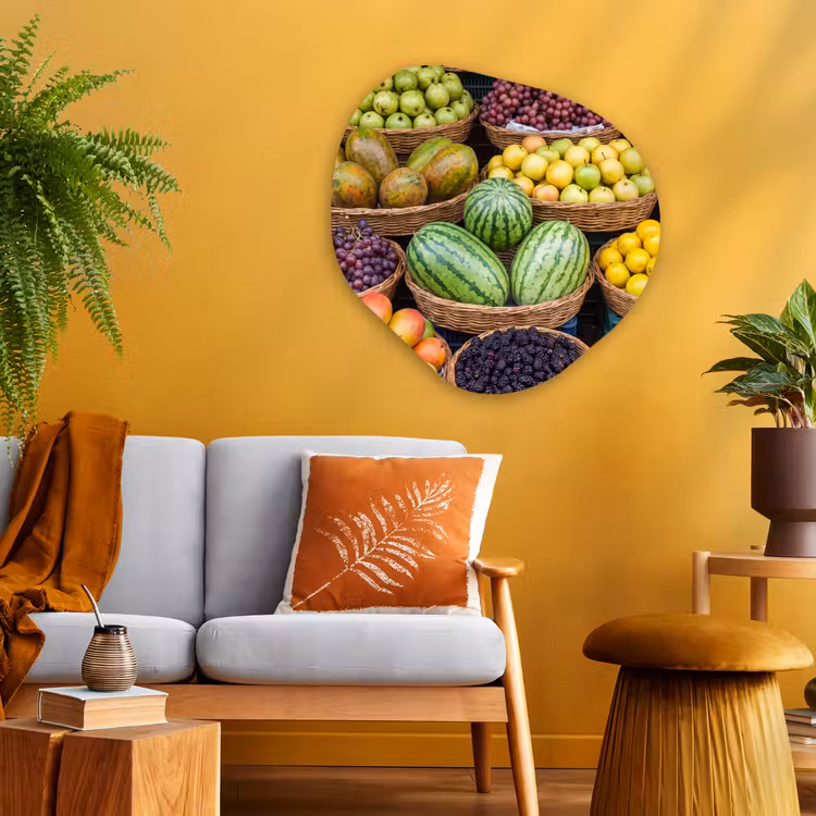 Organisch schilderij - Glas - Fruit - Markt - Kleurrijk — 3