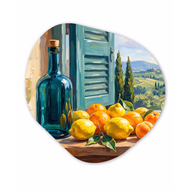 Organische vorm aluminium - Fles - Fruit - Stilleven — 1