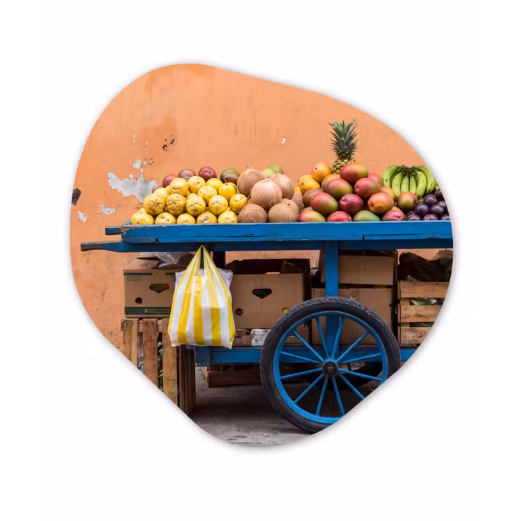 Organische vorm aluminium - Fruit - Kar - Straat — 1