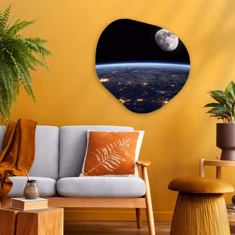 Organisch schilderij - Glas - Aarde - Nacht - Ruimte — 3