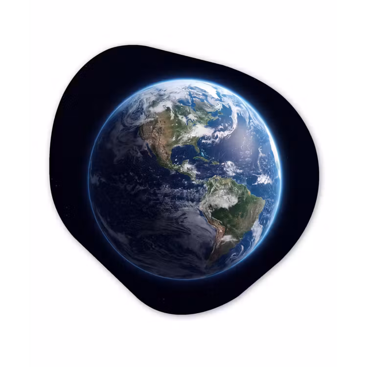 Organisch schilderij - Glas - Aarde - Ruimte - Kosmos — 1