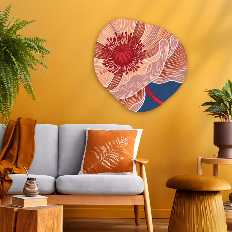 Organisch schilderij - Glas - Bloemen - Modern - Abstract — 3