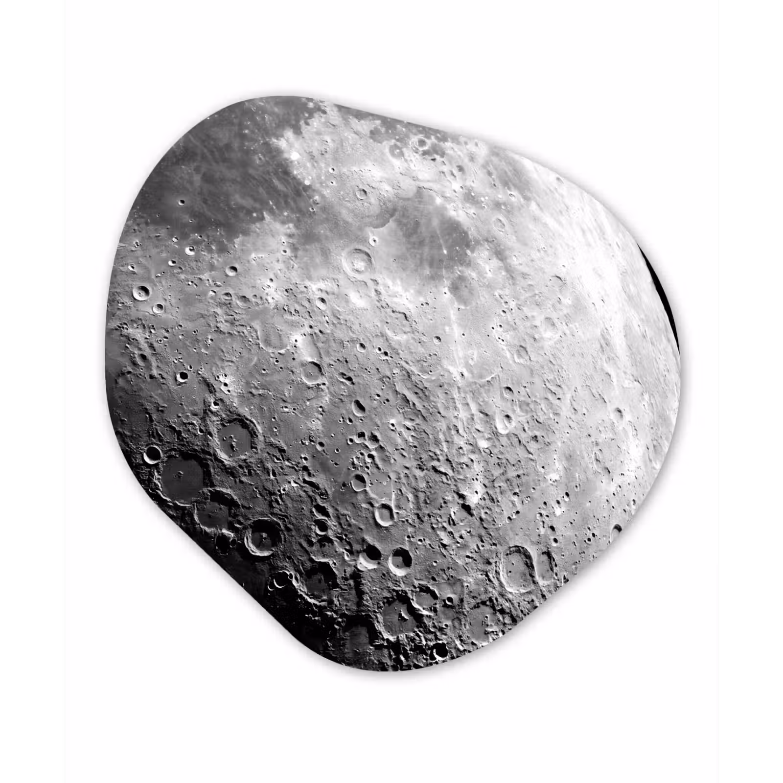 Organisch schilderij - Glas - Maan - Kraters - Ruimte — 1
