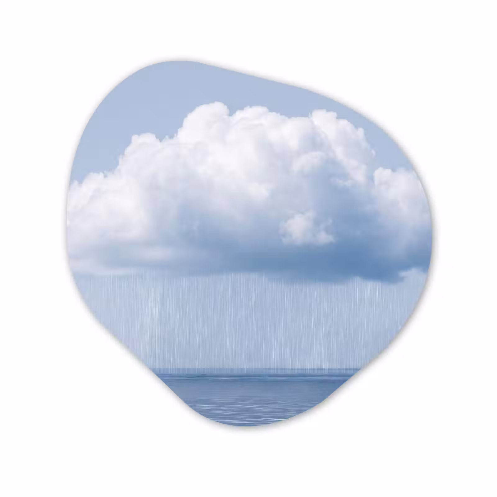 Organisch schilderij - Glas - Wolk - Regen - Natuur — 1