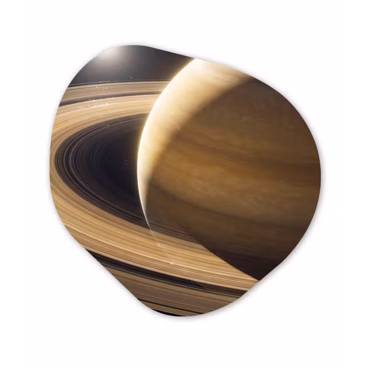 Organisch schilderij - Forex - Planeet - Ringen - Ruimte — 1