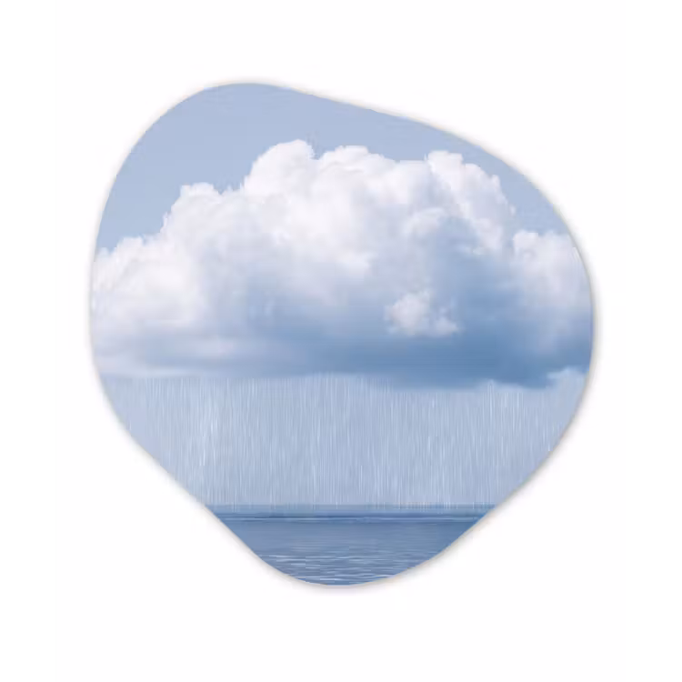 Organisch schilderij - Glas - Wolk - Regen - Natuur — 1