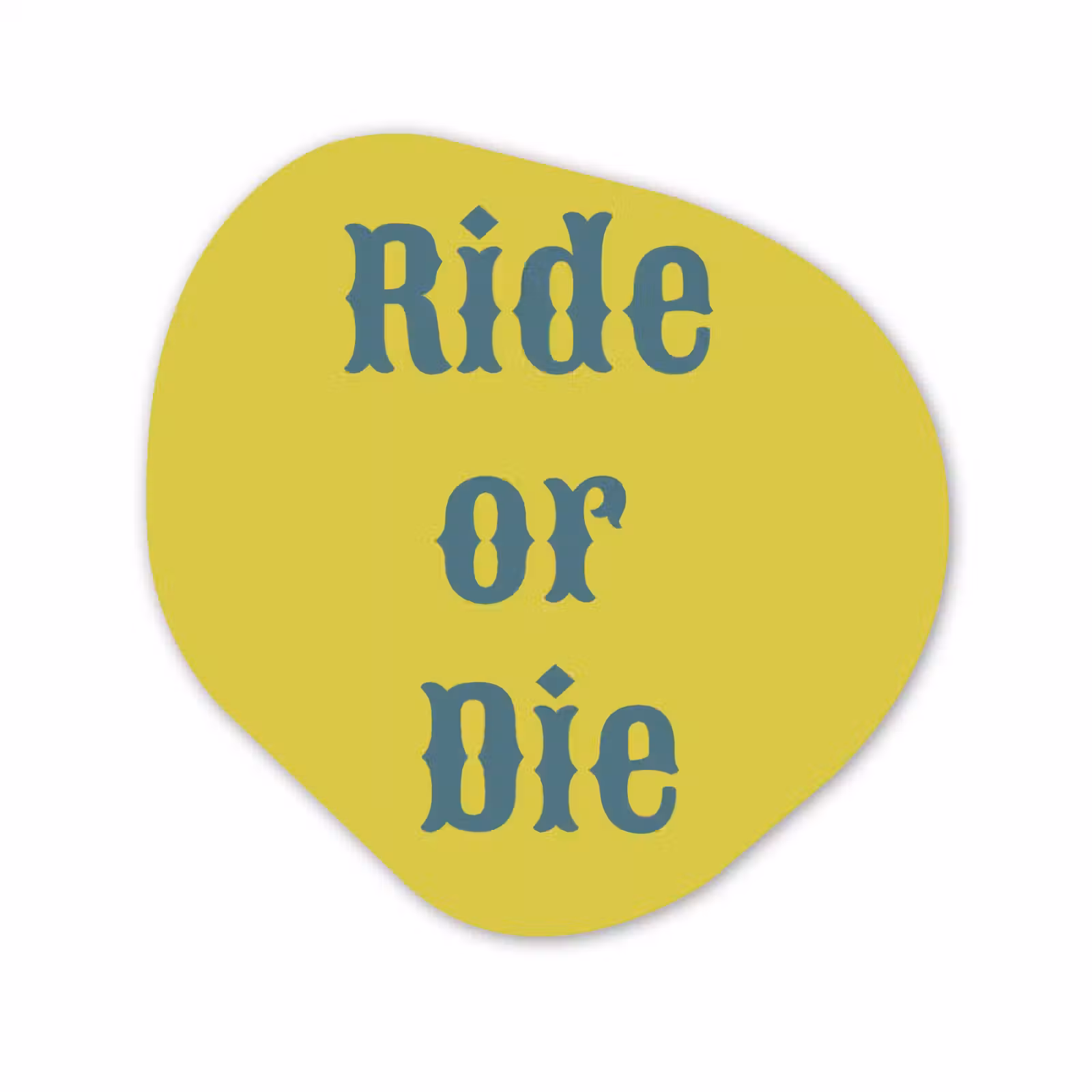 Organisch schilderij - Forex - Ride or die - Geel - Blauw — 1