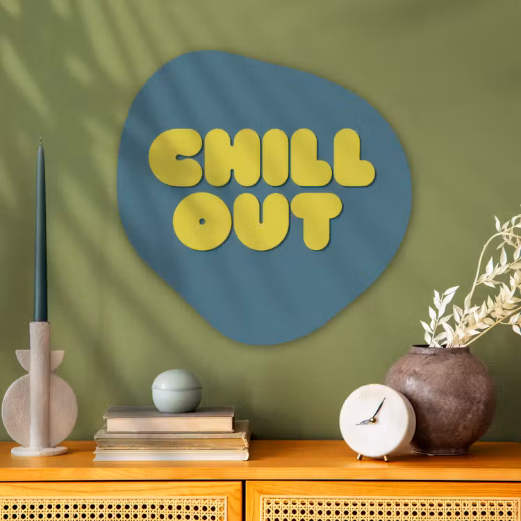 Organische vorm aluminium - Chill out - Geel - Blauw — 2