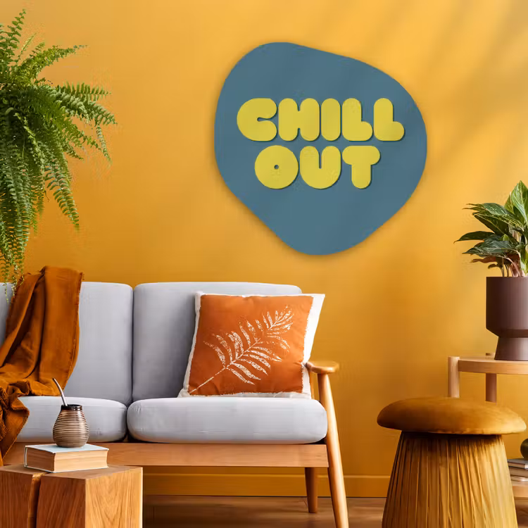 Organische vorm aluminium - Chill out - Geel - Blauw — 3