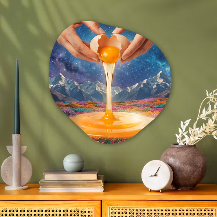 Organische vorm aluminium - Handen - Ei - Surrealisme — 2