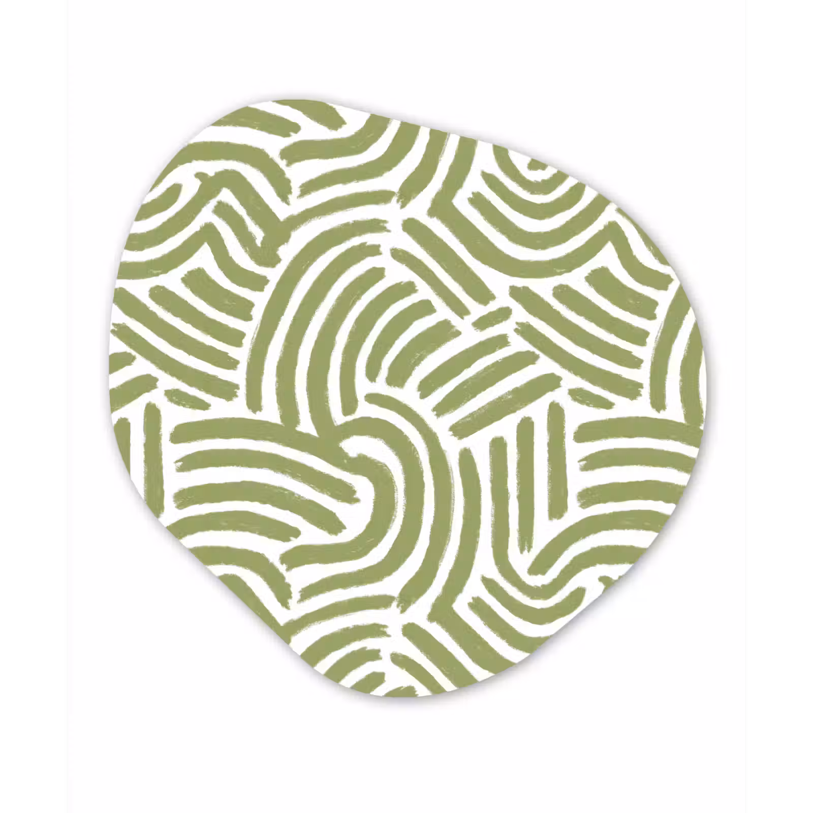 Organisch schilderij - Forex - Saliegroen - Abstract - Bogen - Handgetekend - Patroon — 1