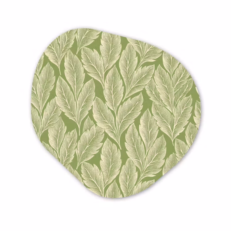 Organisch schilderij - Glas - Groen - Botanisch - Bladeren - Vintage - Patroon — 1