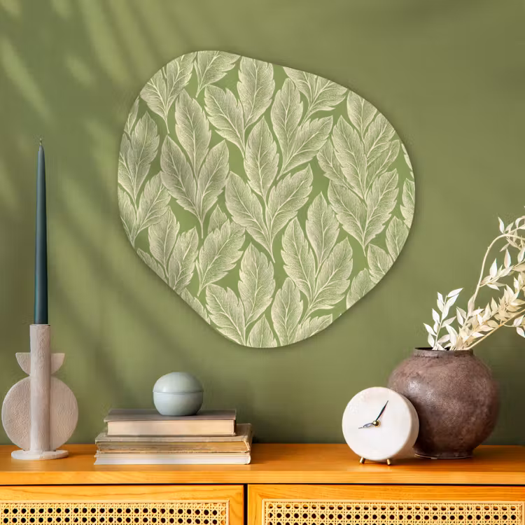 Organisch schilderij - Glas - Groen - Botanisch - Bladeren - Vintage - Patroon — 2