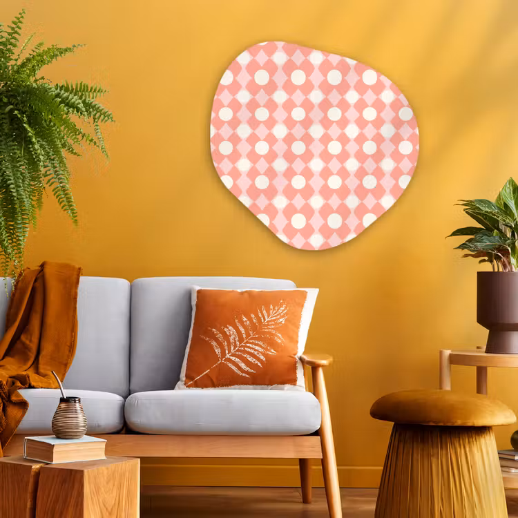 Organisch schilderij - Glas - Koraal - Retro - Geometrisch - Patroon — 3