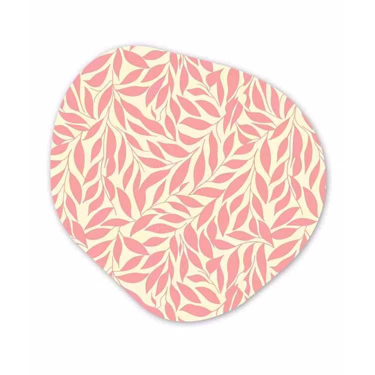 Organisch schilderij - Forex - Roze - Bladeren - Dynamisch - Patroon — 1