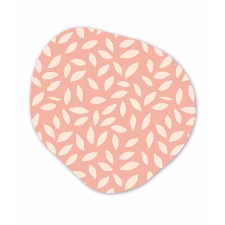 Organisch schilderij - Forex - Roze - Bladeren - Speels - Patroon — 1