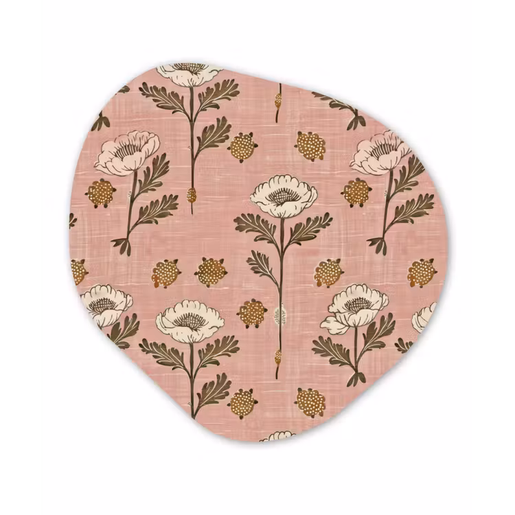 Organisch schilderij - Forex - Roze - Bloemen - Vintage - Textuur — 1