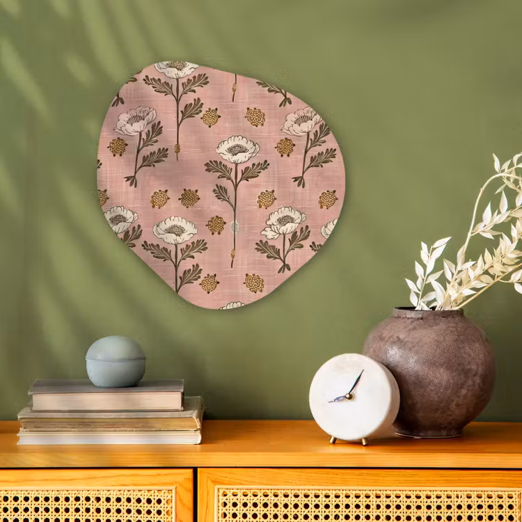 Organisch schilderij - Forex - Roze - Bloemen - Vintage - Textuur — 2