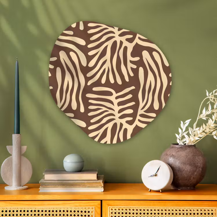 Organisch schilderij - Glas - Bruin - Koraal - Expressief - Patroon — 2