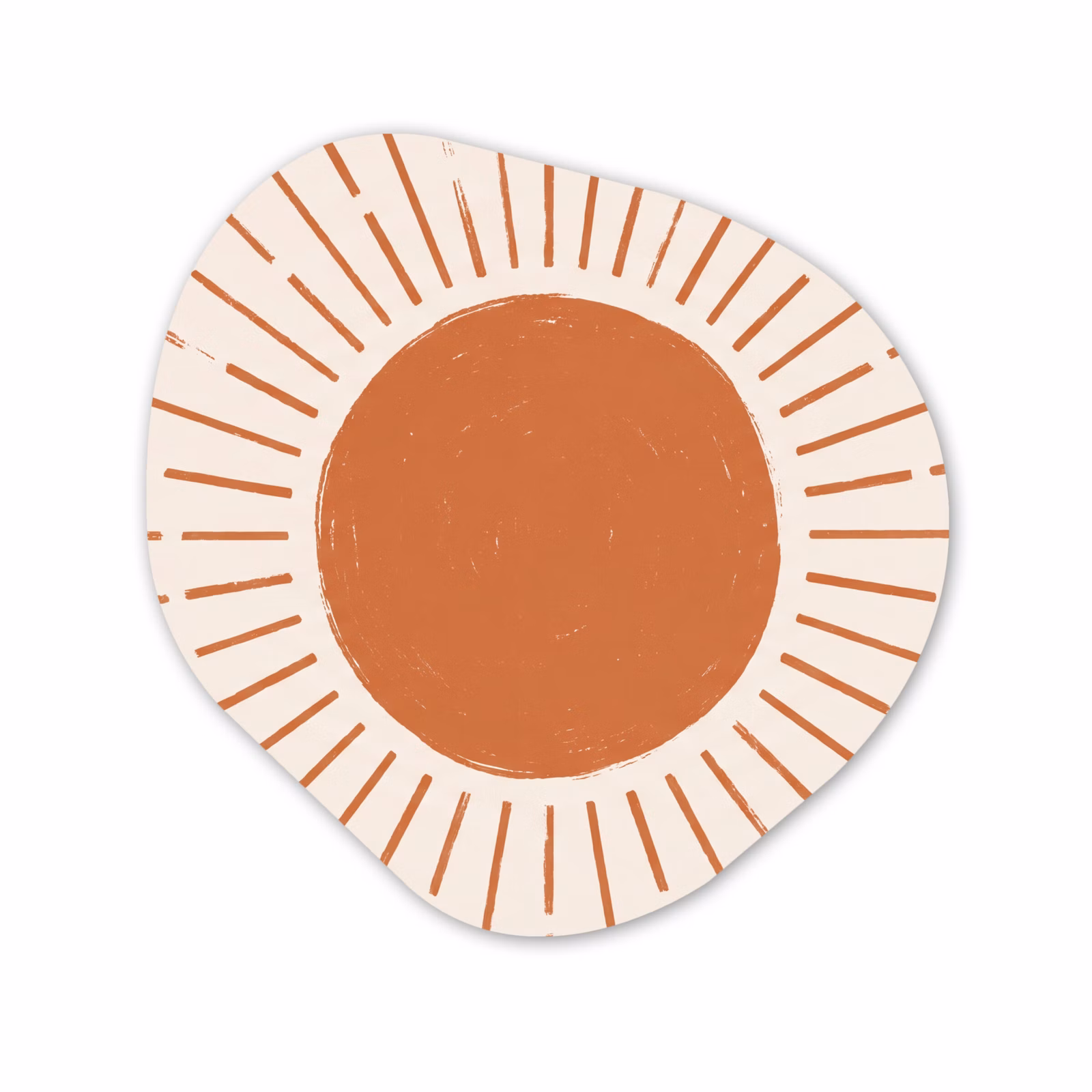 Organisch schilderij - Forex - Zon - Stralen - Abstract - Terracotta - Modern — 1