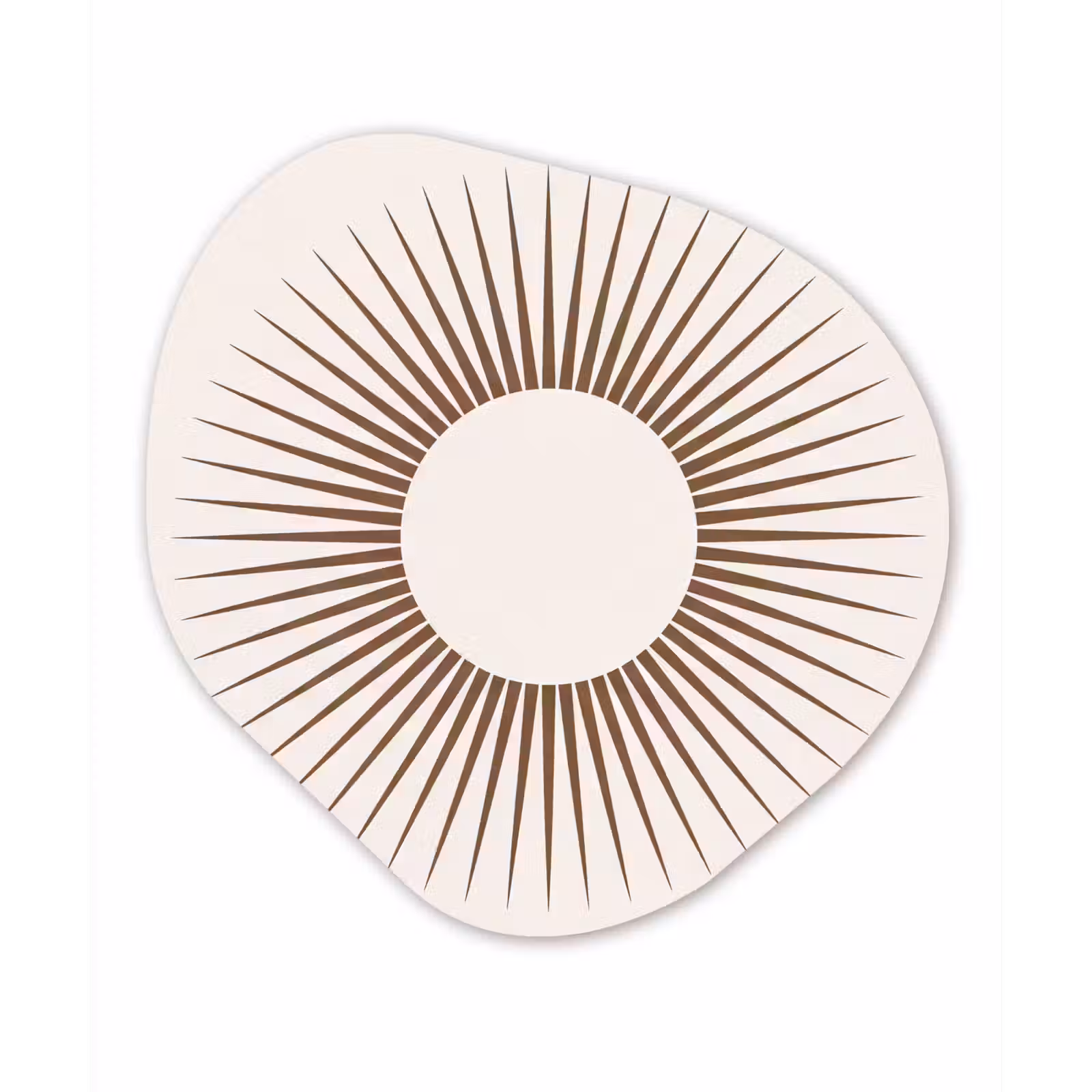 Organisch schilderij - Glas - Abstract - Zon - Symbool - Modern - Beige — 1