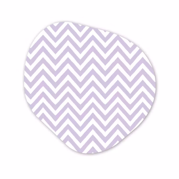 Organisch schilderij - Glas - Lila - Geometrisch - Chevron - Zigzag - Patroon — 1