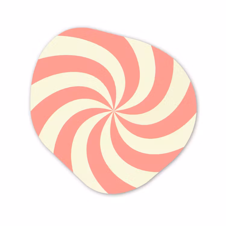 Organisch schilderij - Forex - Spiraal - Patroon - Abstract - Roze - Beige — 1