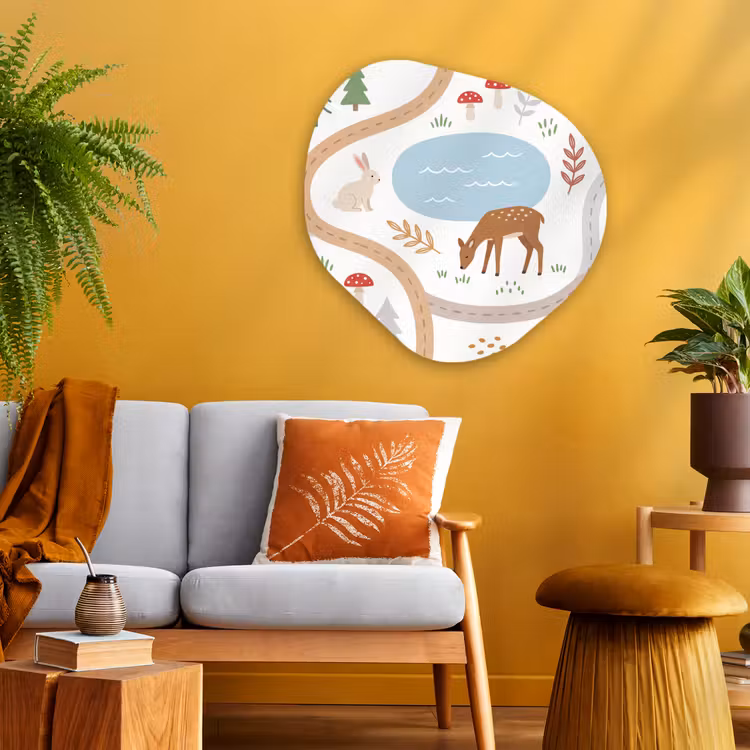 Organisch schilderij - Glas - Dieren - Bos - Illustratie — 3