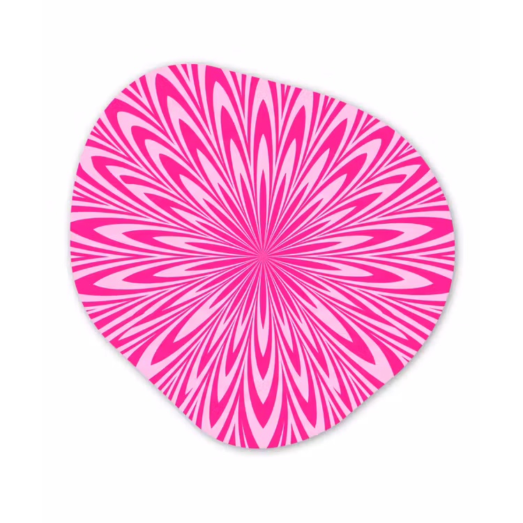 Organisch schilderij - Glas - Patroon - Optisch - Roze — 1