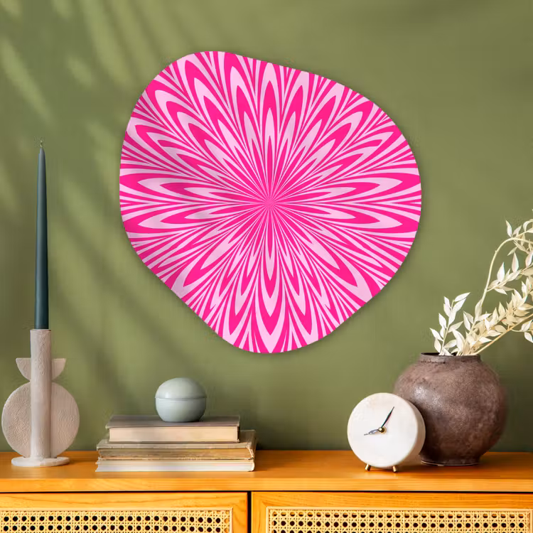 Organisch schilderij - Glas - Patroon - Optisch - Roze — 2