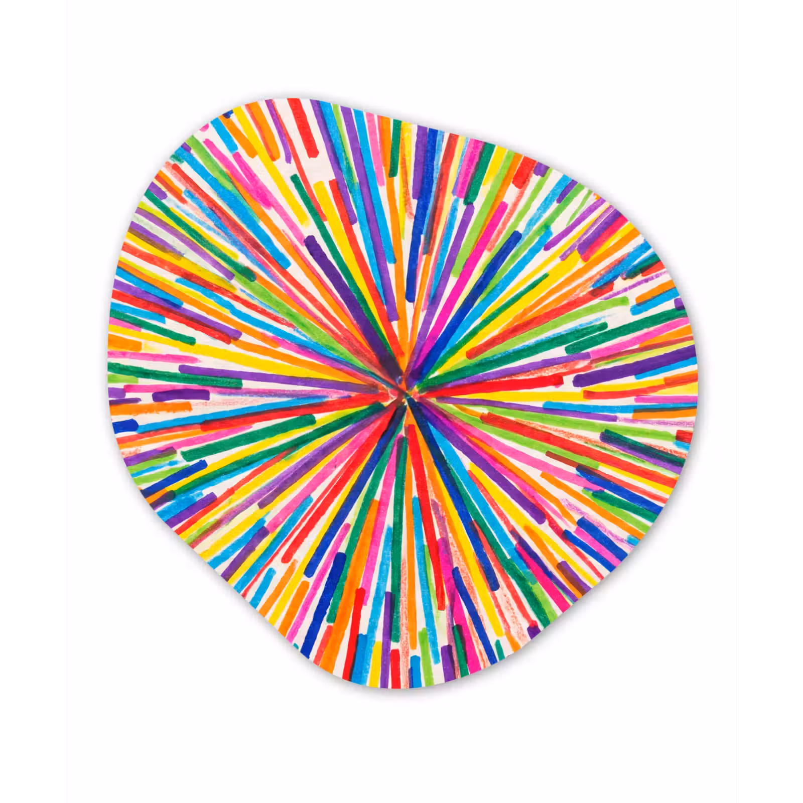 Organisch schilderij - Glas - Lijnen - Kleurrijk - Abstract — 1