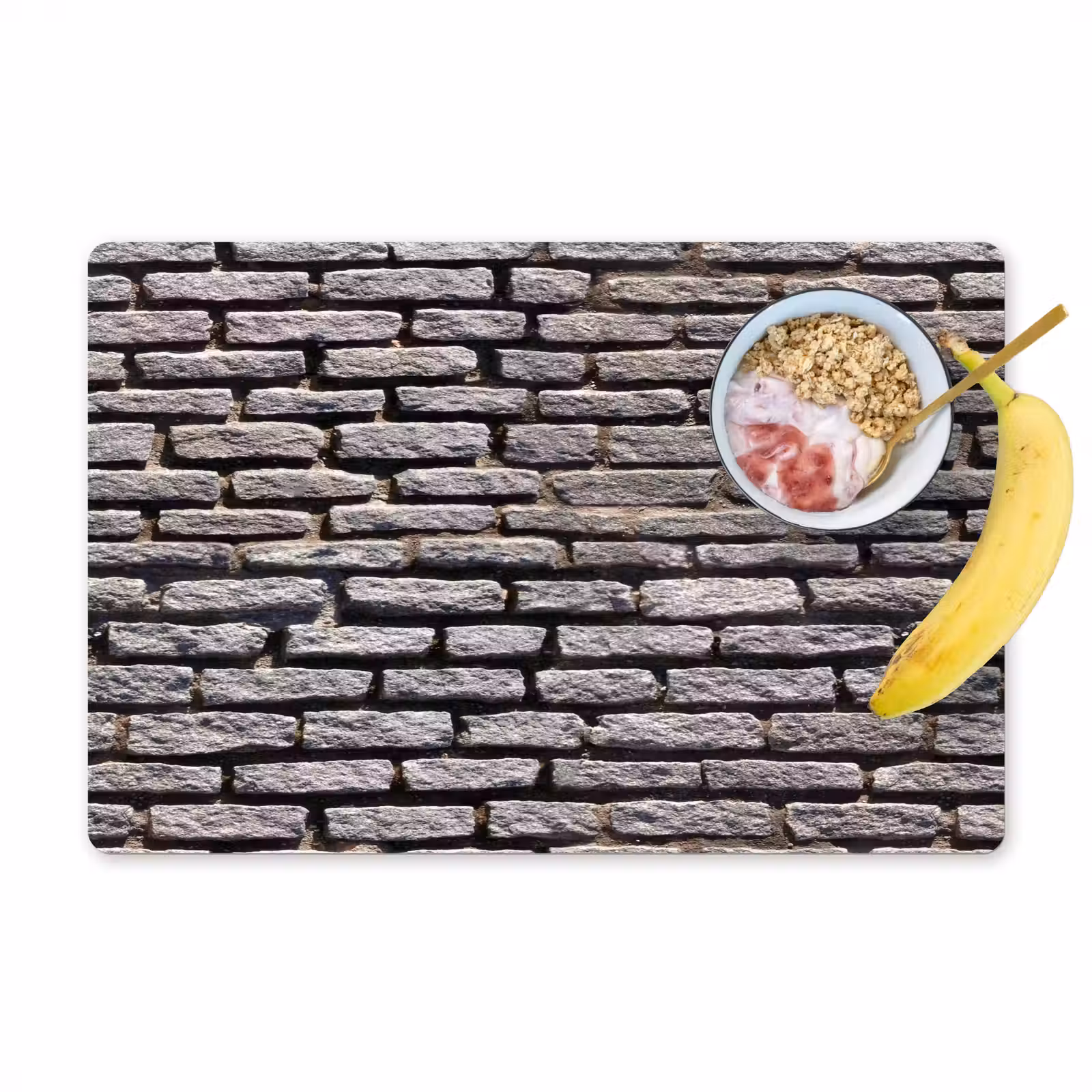 Placemat - 6 stuks - Bestraat - Robuust - Muur - Stenen — 1
