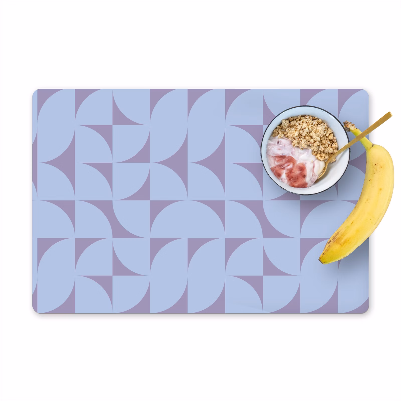 Placemat - 6 stuks - Blokken - Blauw - Paars - Patroon — 1