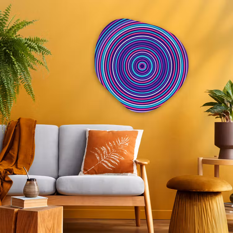 Organisch schilderij - Glas - Abstract - Cirkels - Kleurrijk — 3