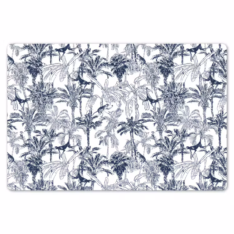 Placemat - 6 stuks - Aap - Jungle - Blauw — 7