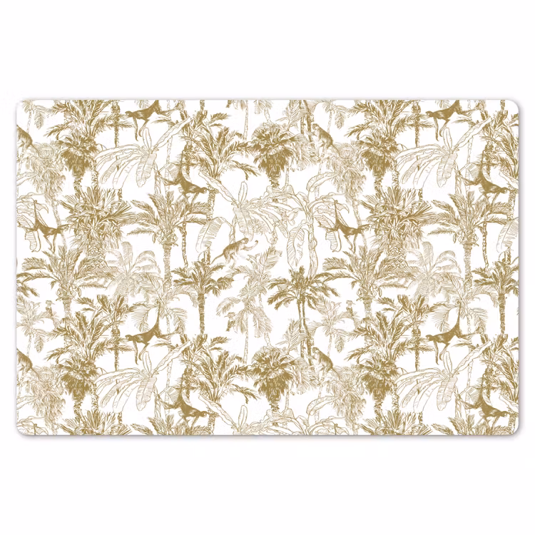 Placemat - 6 stuks - Apen - Jungle - Abstract - Beige — 7