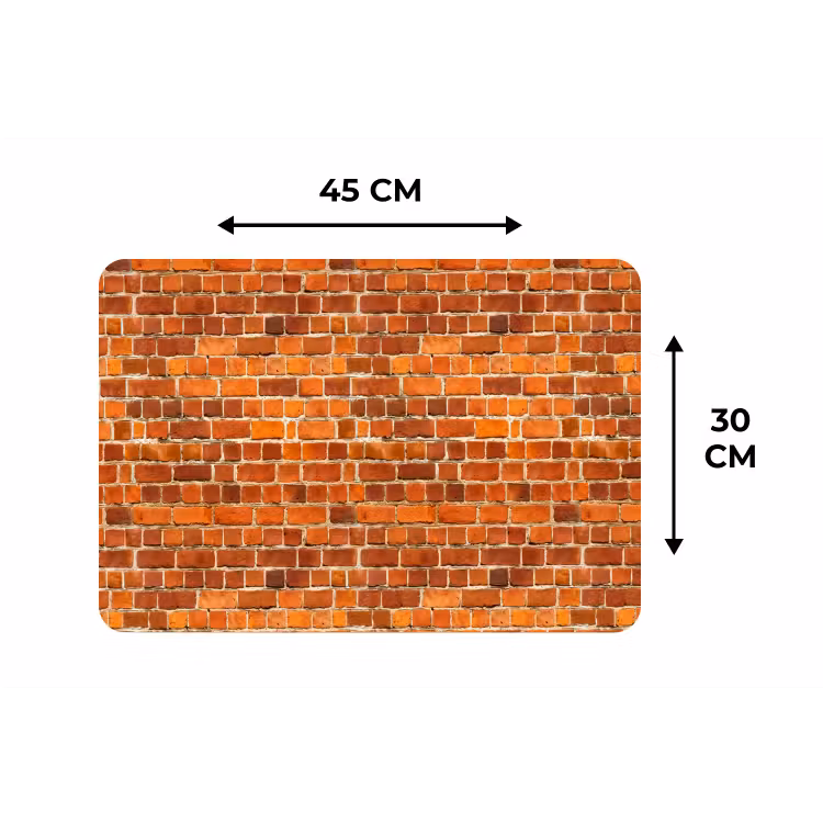 Placemat - 6 stuks - Bakstenen - Muur - Rood — 3