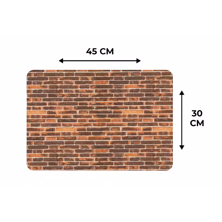 Placemat - 6 stuks - Bakstenen - Oud - Muur - Verkleuring — 3
