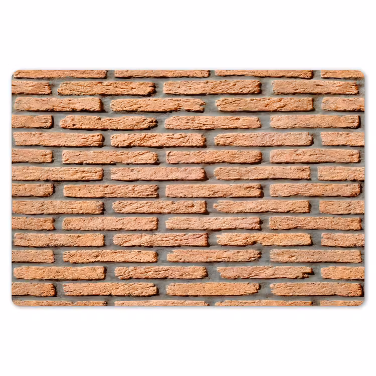 Placemat - 6 stuks - Bakstenen - Rechthoekig - Rood - Muur — 7