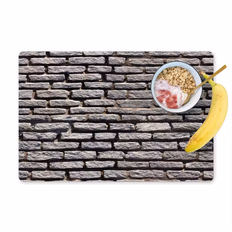Placemat - 6 stuks - Bestraat - Robuust - Muur - Stenen — 1