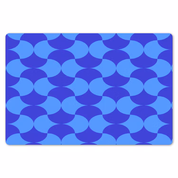 Placemat - 6 stuks - Blauw - Maanvlakken - Patroon — 7